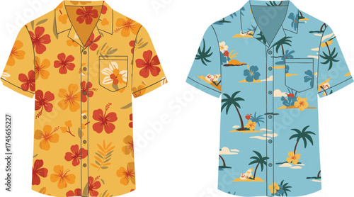 Hawaiian shirt, tropical shirt, short sleeve shirt, floral shirt, beach shirt, vacation shirt, summer apparel, casual fashion, resort wear