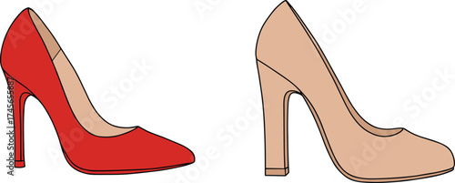 High heel shoes, stiletto heels, block heels, women’s shoes, fashion footwear, stylish shoes, elegant heels, lifestyle fashion, apparel accessory, design