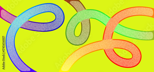 3d render of a female symbol made of colorful splashes