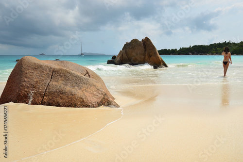 Tropical paradize. Anse Lazio, Praslin. Seychelles islands
