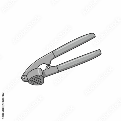 Simple Isolated Garlic Press Kitchen Tool Gadget Illustration