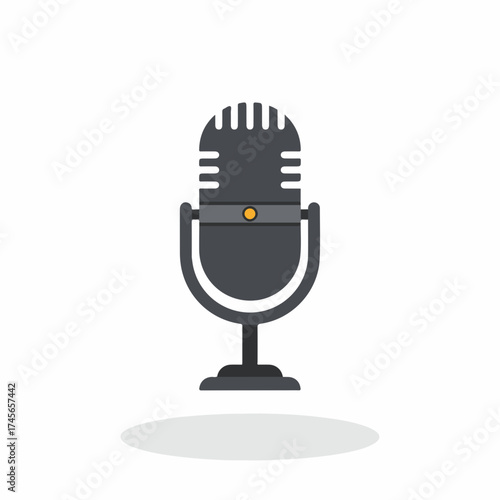Simple Flat Style Microphone Device for Audio Recording and Broadcasting