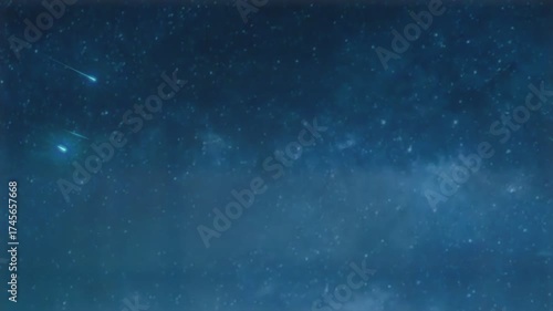 night sky with shooting stars