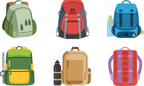 Colorful backpacks, school bags, travel gear, hiking packs, outdoor accessories, modern designs, camping essentials, student backpacks, adventure-ready, stylish options