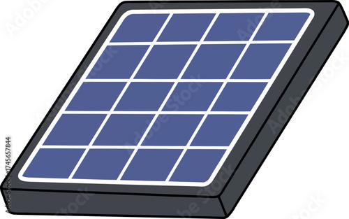 Modern solar panel technology clean energy photovoltaic grid vector
