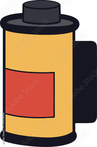 Vintage film roll icon retro photography analog storage vector