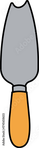 Gardening trowel simple cartoon icon tool for planting flowers or digging soil vector