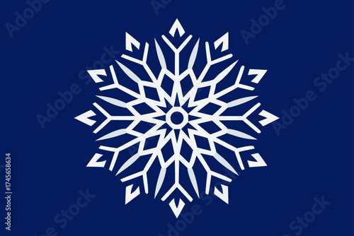 A beautiful vector illustration for Christmas and winter design, showcasing snowflakes and crystals on blue and white backgrounds