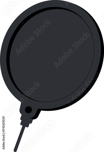 Professional pop filter for vocal recording studio equipment vector