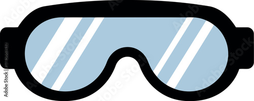 Safety goggles protection clear lens industrial eyewear gear vector