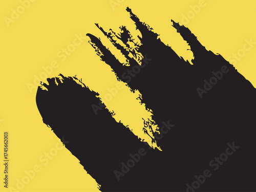 Dots pop art comics sport style vector. Halftone dots gradient grunge texture background yellow and dark blue color pattern. Abstract yellow paint brush stroke on dark background vector.