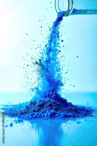water splash in blue