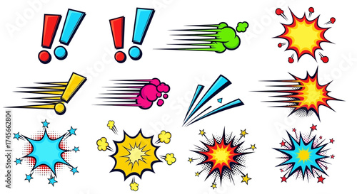 Dynamic Comic Book Style Effects Collection for Graphic Design and Creative Projects