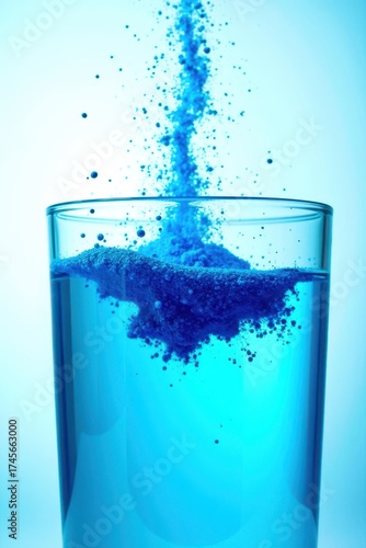 water splash in blue