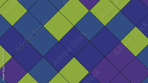 Abstract geometric pattern with colorful diamonds and overlapping shapes design
