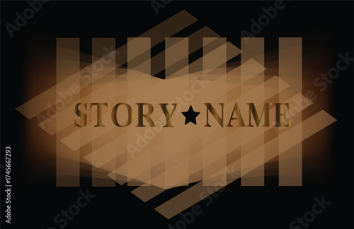 Contemporary Design Featuring a Black Background and Abstract Geometric Shapes for a Modern Aesthetic With Word Modern