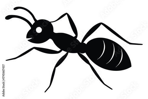 crawling ant silhouette vector icon