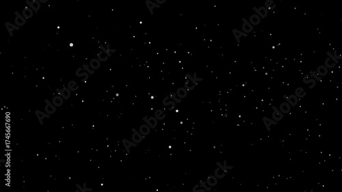 Falling snow animation. 4k transparent background with alpha channel. Large and small snowflakes swirling and falling to the ground. Winter, Christmas and new year