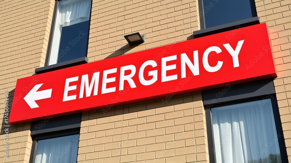 Obraz premium Emergency entrance sign