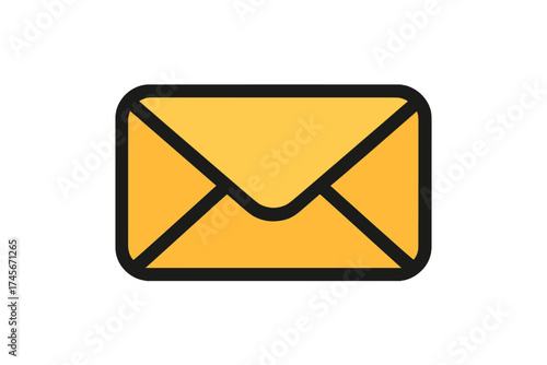 Secure mail icon for data protection and confidential communication. Vector envelope symbol for email encryption, privacy, and safety. Flat filled line style for app, web, UI design.