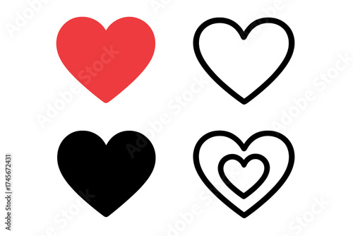 Set of modern home icons, house and building symbols with trendy filled and line style designs for web design, logos, apps, UI elements isolated on white background, vector illustration