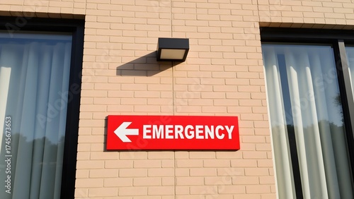 Emergency entrance sign