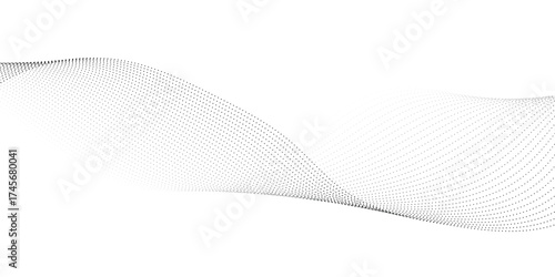Abstract line wave background. Technology abstract lines on white background. Undulate Grey Wave Swirl, frequency sound wave, twisted curve lines with blend effect.	