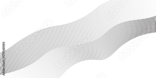 Abstract vector illustration of black and white stripes forming a dynamic, wavy design, perfect for a modern web concept or artistic background pattern