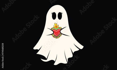 Ghost holding Sacred Heart