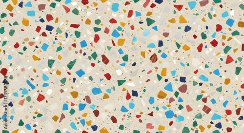 Colorful terrazzo seamless texture for stylish wallpaper and wrapping