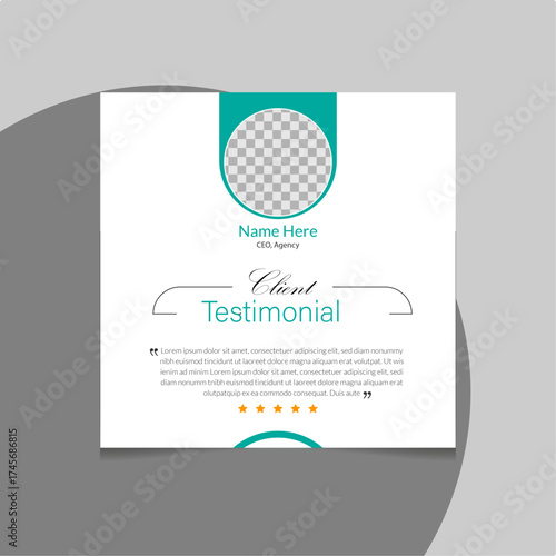 Creative, modern, stylish, abstract client testimonial template, elegant customer design  bundle Set.