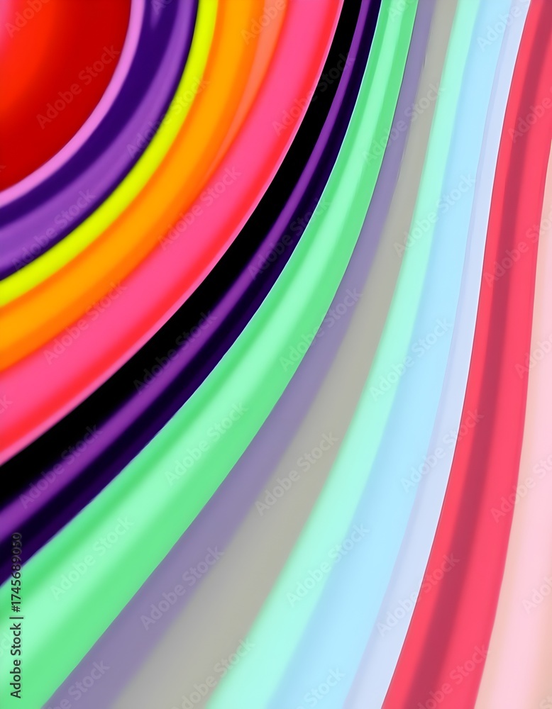 Obraz premium Wavy colourful background with circles