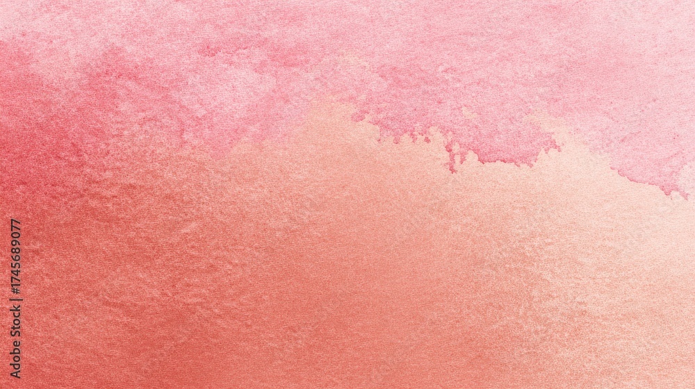 Fototapeta premium pastel pink peach gradient background minimalist design with grainy texture and watercolor style