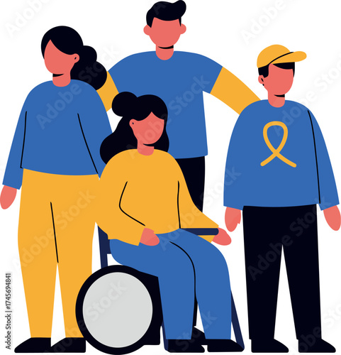 Diverse group people friendship unity inclusion diversity vector