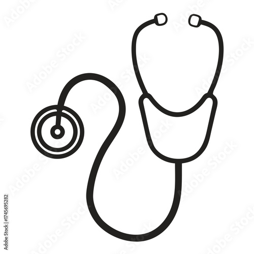 stethoscope on white background