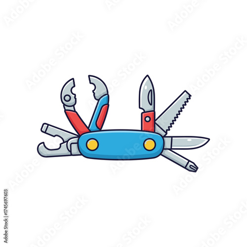 Multi-tool with various implements displayed against a plain background, ideal for DIY projects