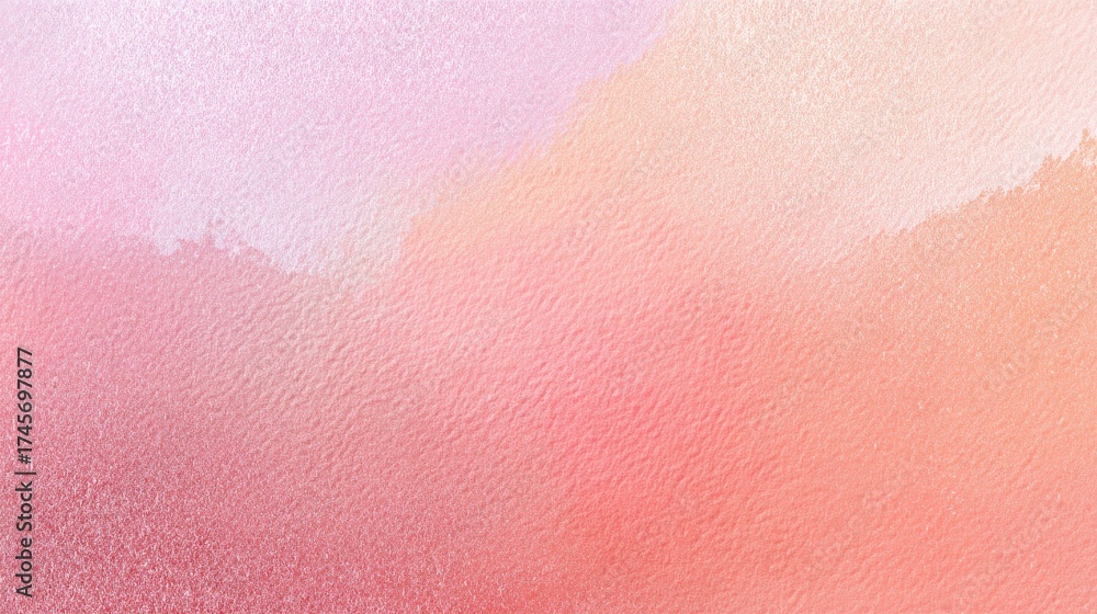 Fototapeta premium pastel pink peach gradient background with watercolor texture and frosted glass effect