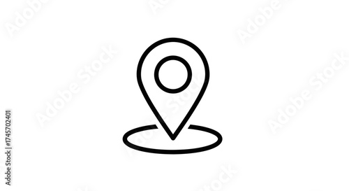 Map Location Pin Icon – GPS Marker and Navigation Position Symbol Vector