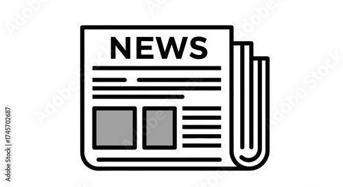 newspaper icon vector illustration