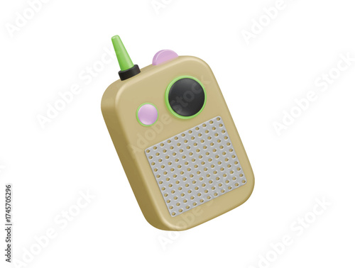 nanny radio icon 3d illustration render