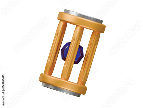 energy crystal icon 3d illustration render