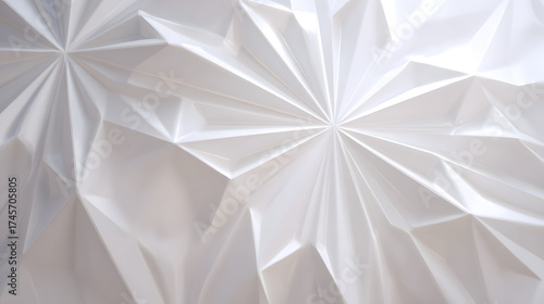 Intricate white geometric patterns create a visually striking texture, embodying simplicity and elegance.