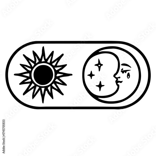 "Duality divine—light weeps in shadow."