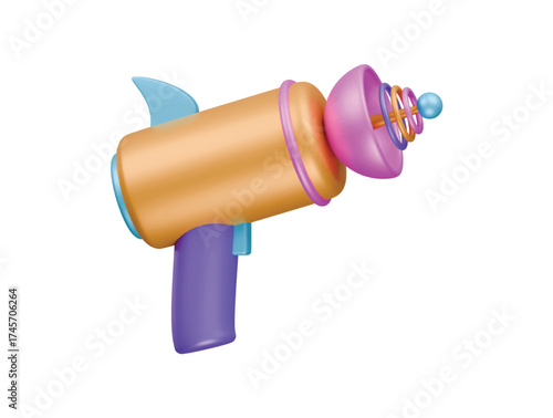 laser gun icon 3d illustration render