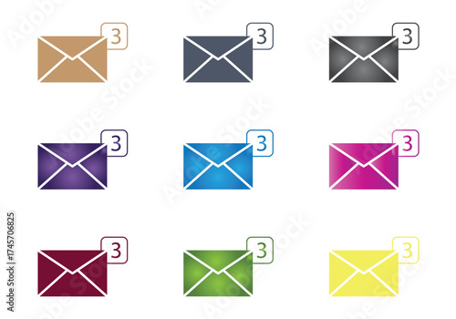 Email and Message Icons – Communication and Notification Set
