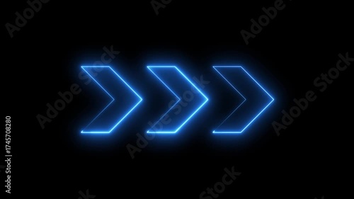 Blue arrow sign animation loop