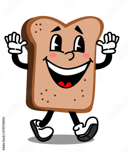 Illustration of a happy toast