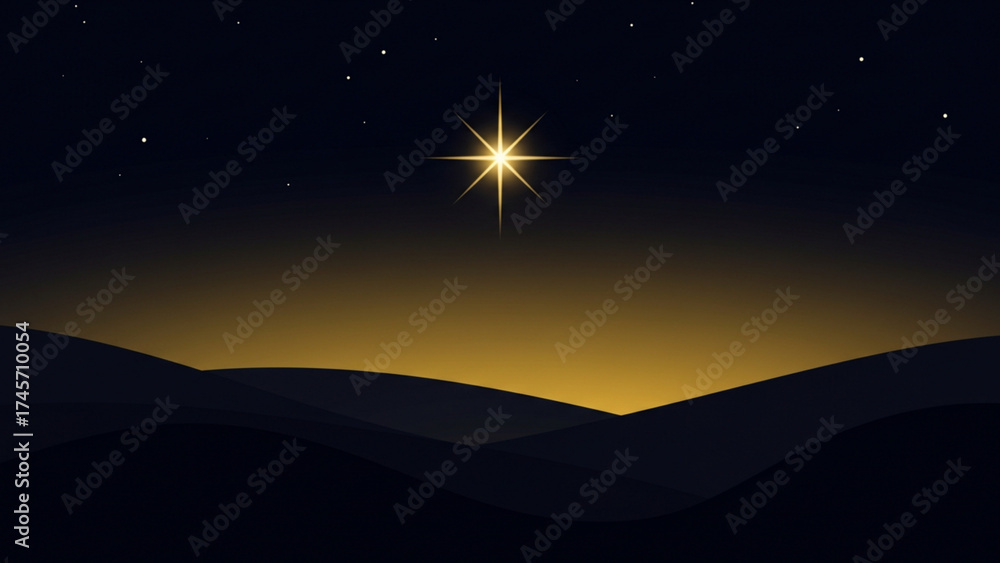 Fototapeta premium night landscape with stars