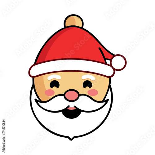 Santa Claus cartoon carrying gift bag for Christmas celebration