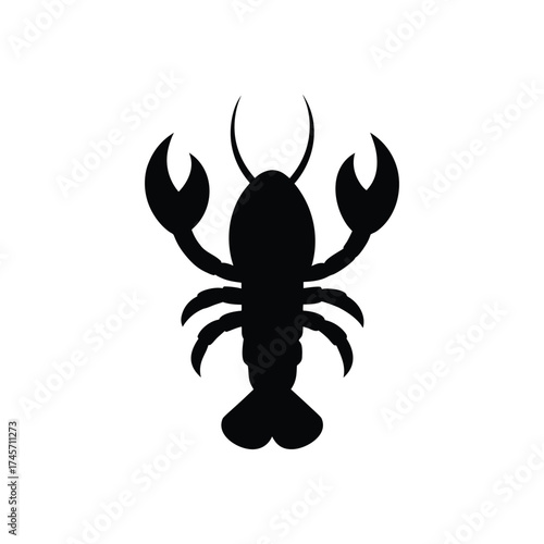 lobster vector silhouette art illustration
